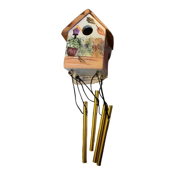 Set of Two Mini Bird Houses Chimes - Perfect Christmas and Birthday Gifts - Picture 3 of 5